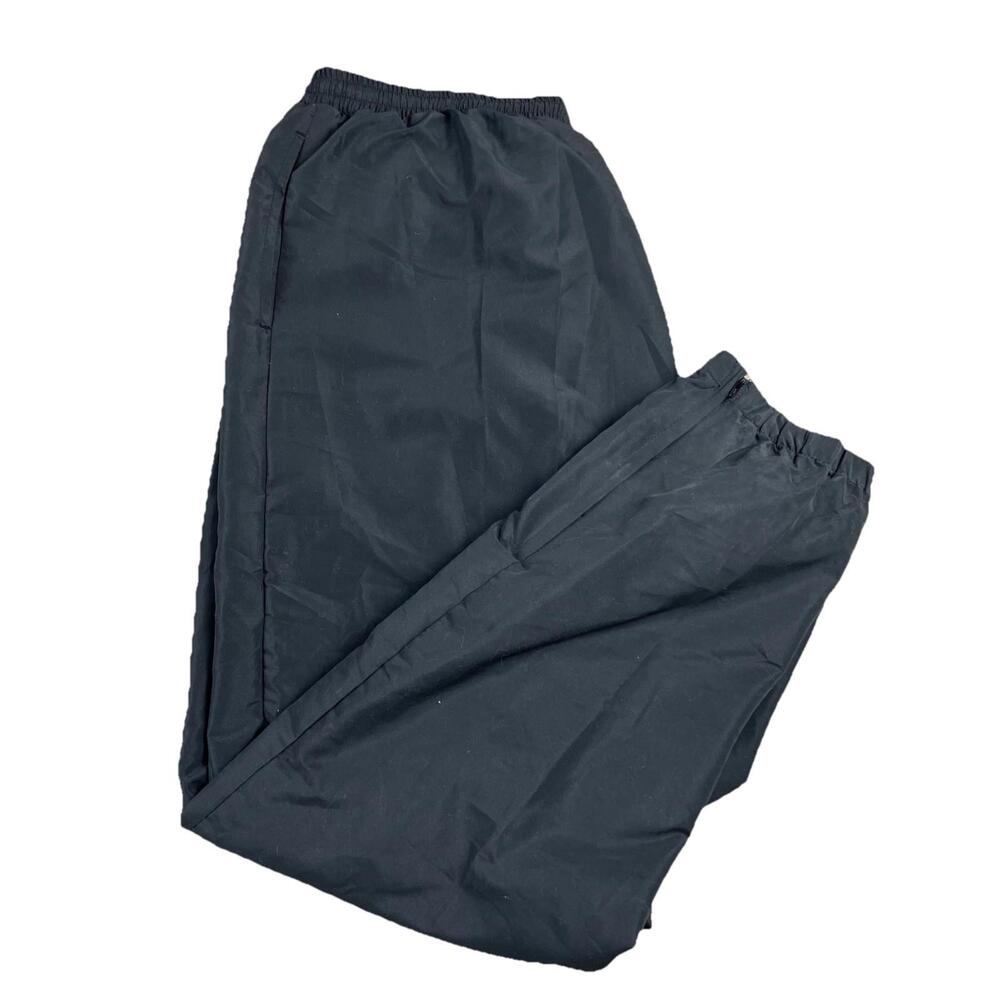 VTG. JC Penney x Olympics Running Track Pants Men's XL Black Lined Drawstrings